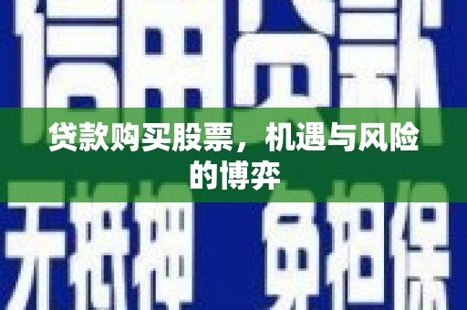 茂南贷款购买股票，机遇与风险的博弈