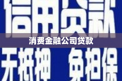 茂南消费金融公司贷款