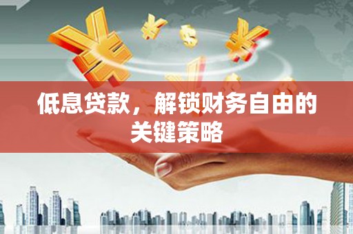 茂南低息贷款，解锁财务自由的关键策略