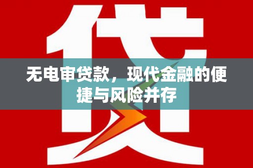茂南无电审贷款，现代金融的便捷与风险并存
