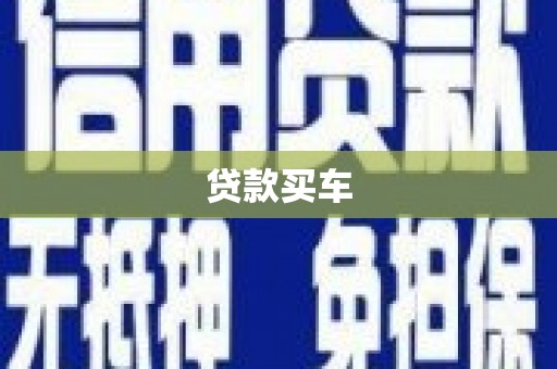 茂南贷款买车