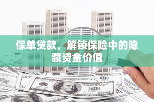 茂南保单贷款，解锁保险中的隐藏资金价值