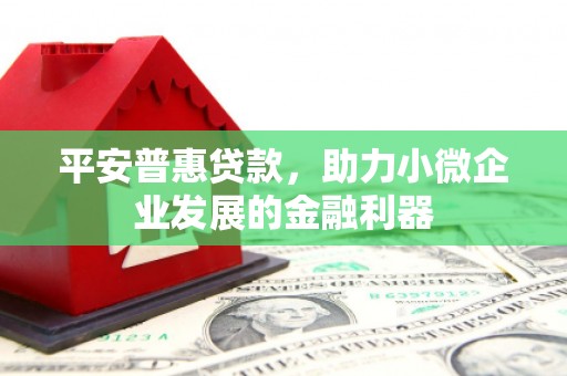 茂南平安普惠贷款，助力小微企业发展的金融利器