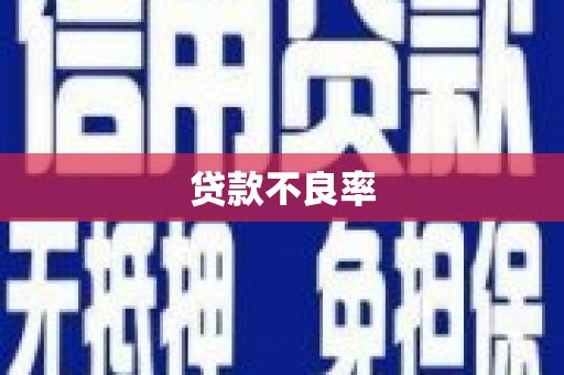 茂南贷款不良率
