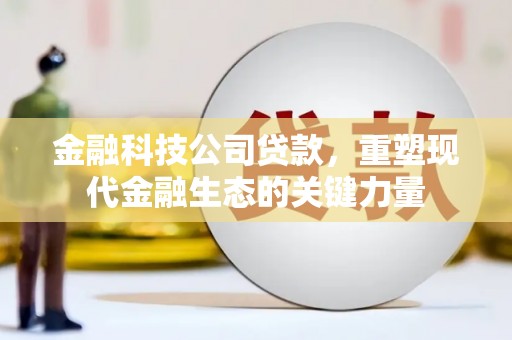 茂南金融科技公司贷款，重塑现代金融生态的关键力量