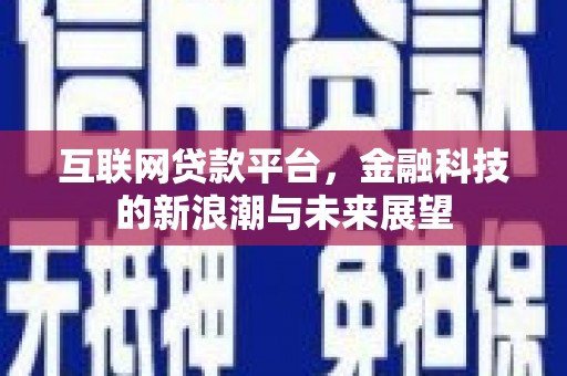 茂南互联网贷款平台，金融科技的新浪潮与未来展望