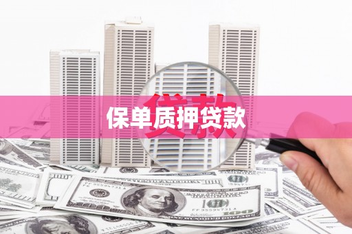 茂南保单质押贷款